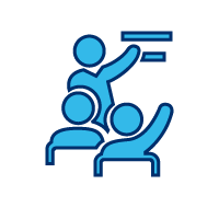 Icon of person training others